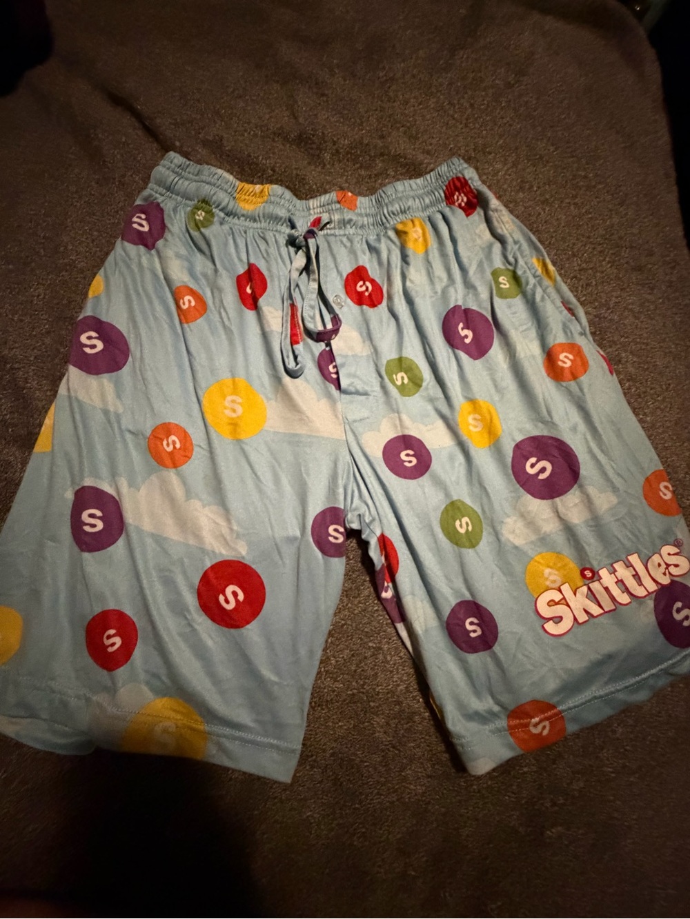 Men's Light Blue Graphic Lounge Boxers
